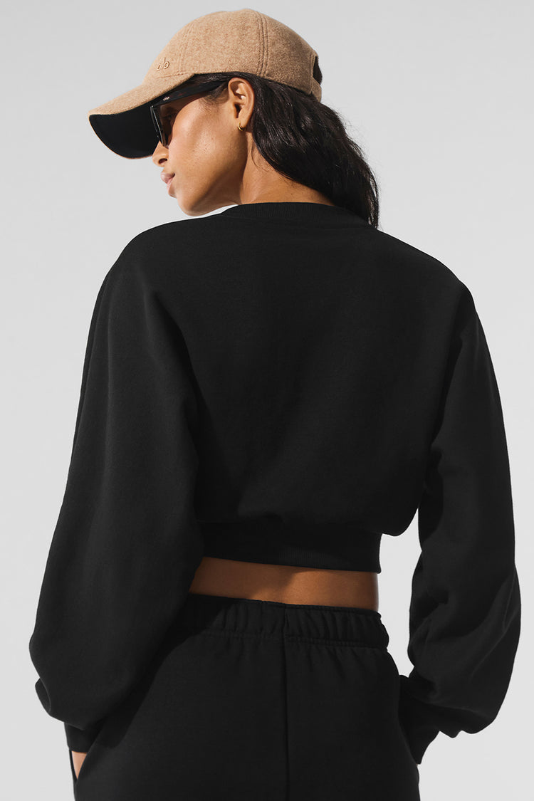 Accolade Cropped Crewneck Sweater "NEW"