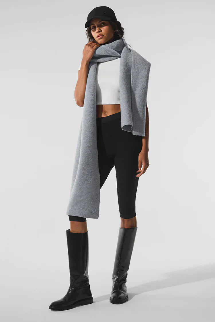 Écharpe oversize en laine mérinos "nouveau"