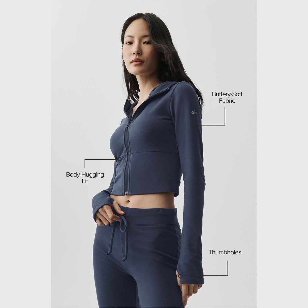 Sway Full Zip Hoodie - Navy