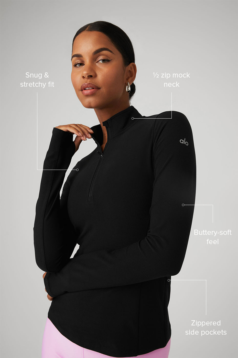 Sweat Quick Alosoft 1/2 zip "Meilleure vente"