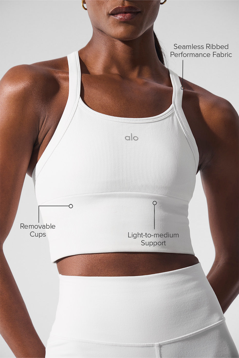 Débardeur brassière côtelé sans couture (court) "Meilleure vente"