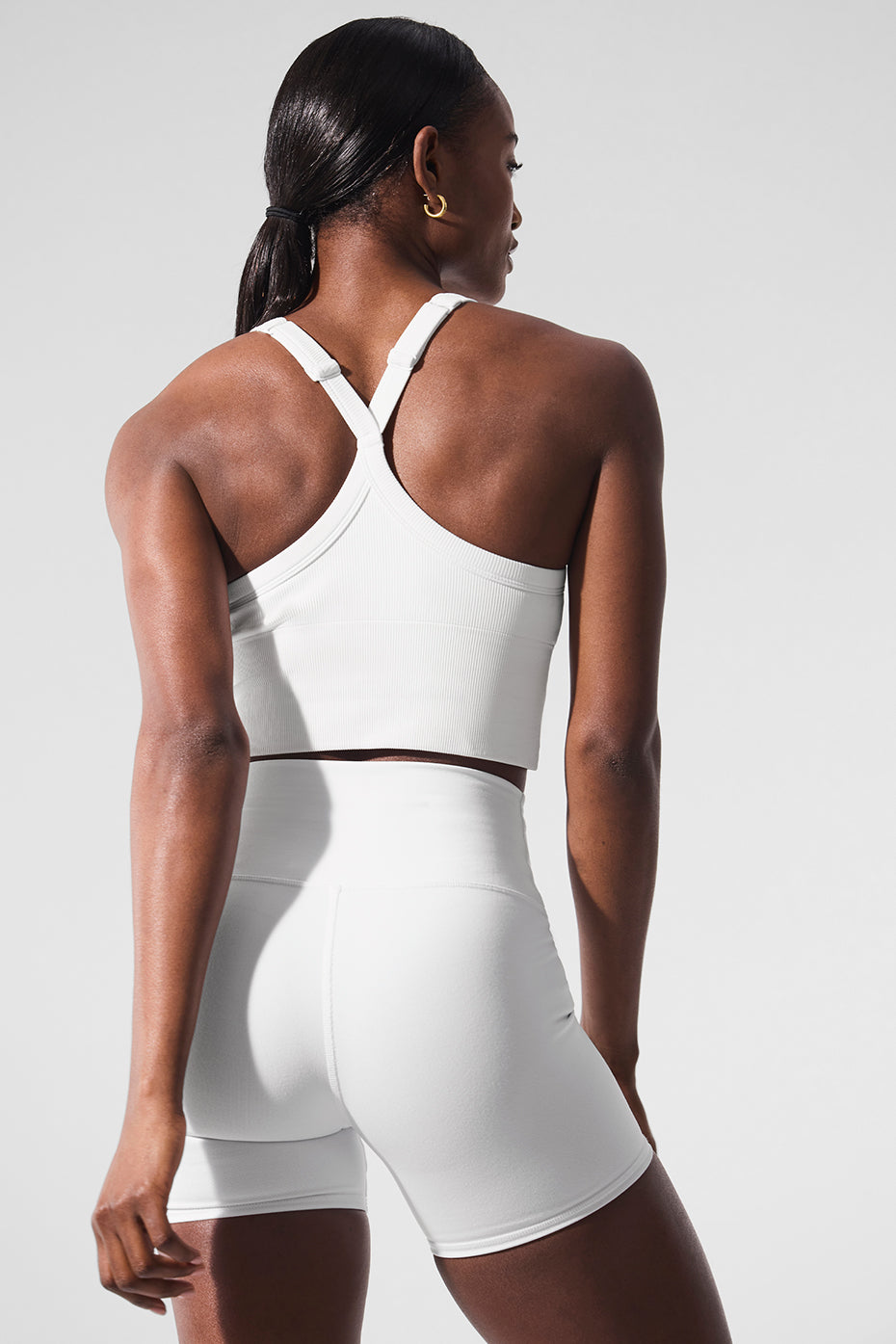 Débardeur brassière côtelé sans couture (court) "Meilleure vente"