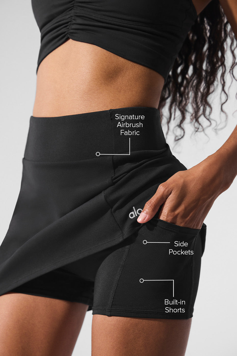 Jupe de tennis taille haute Airbrush Good Form "nouveau"