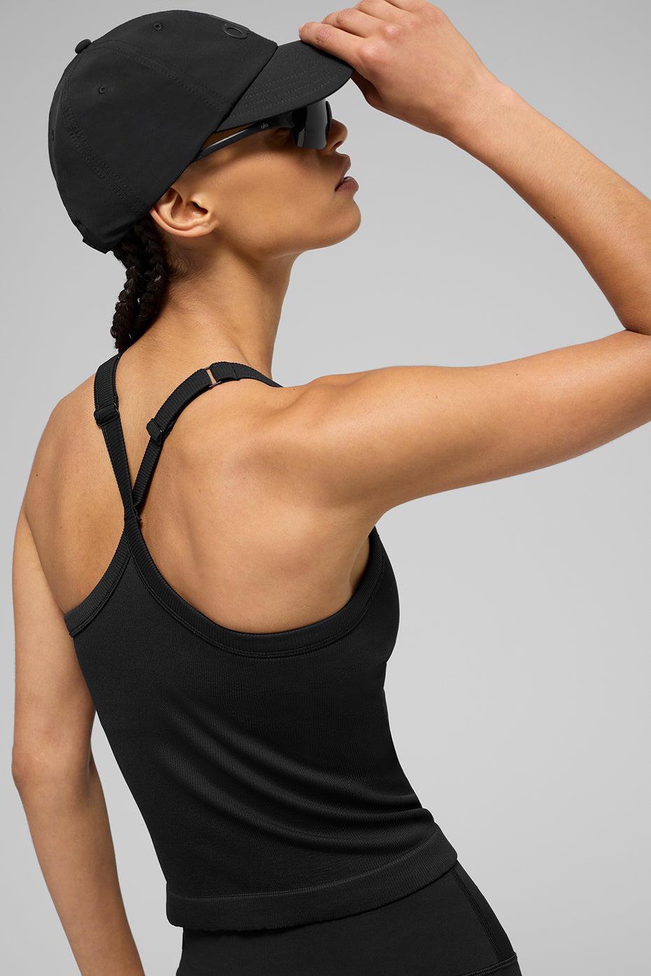 Débardeur brassière côtelé sans couture (long)
