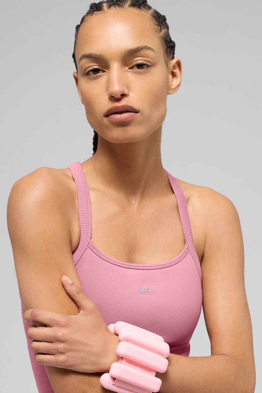 Débardeur brassière côtelé sans couture (long)