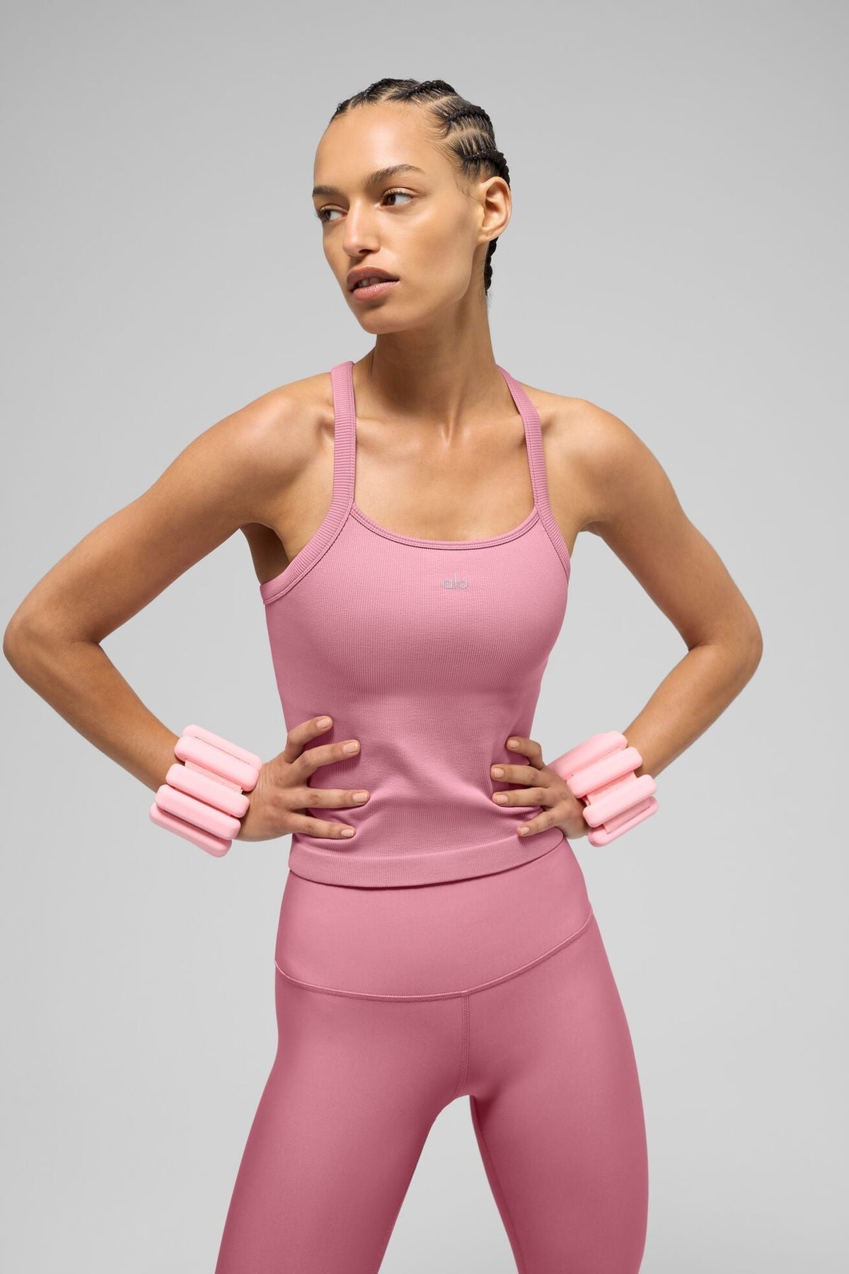 Débardeur brassière côtelé sans couture (long)