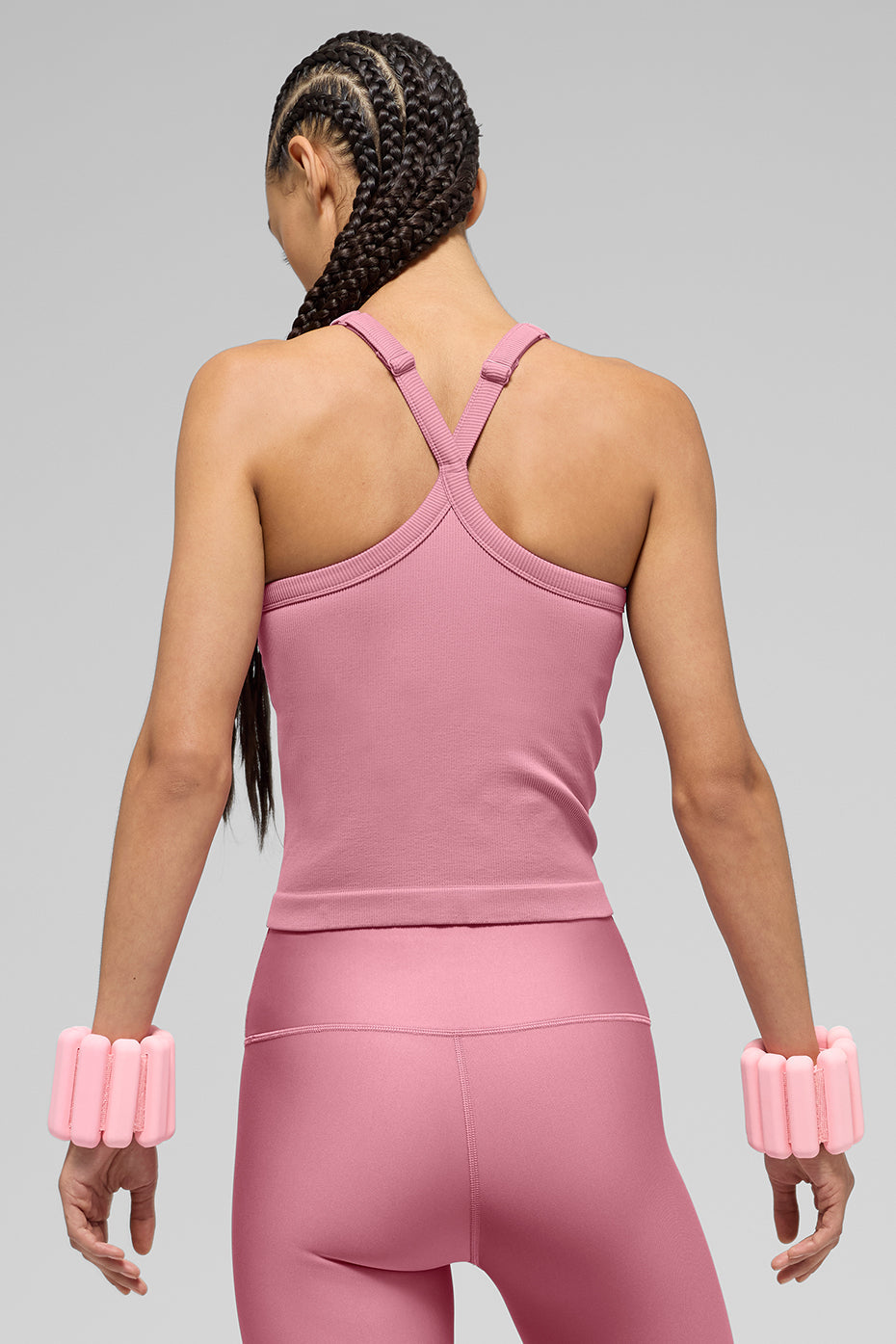 Débardeur brassière côtelé sans couture (long)