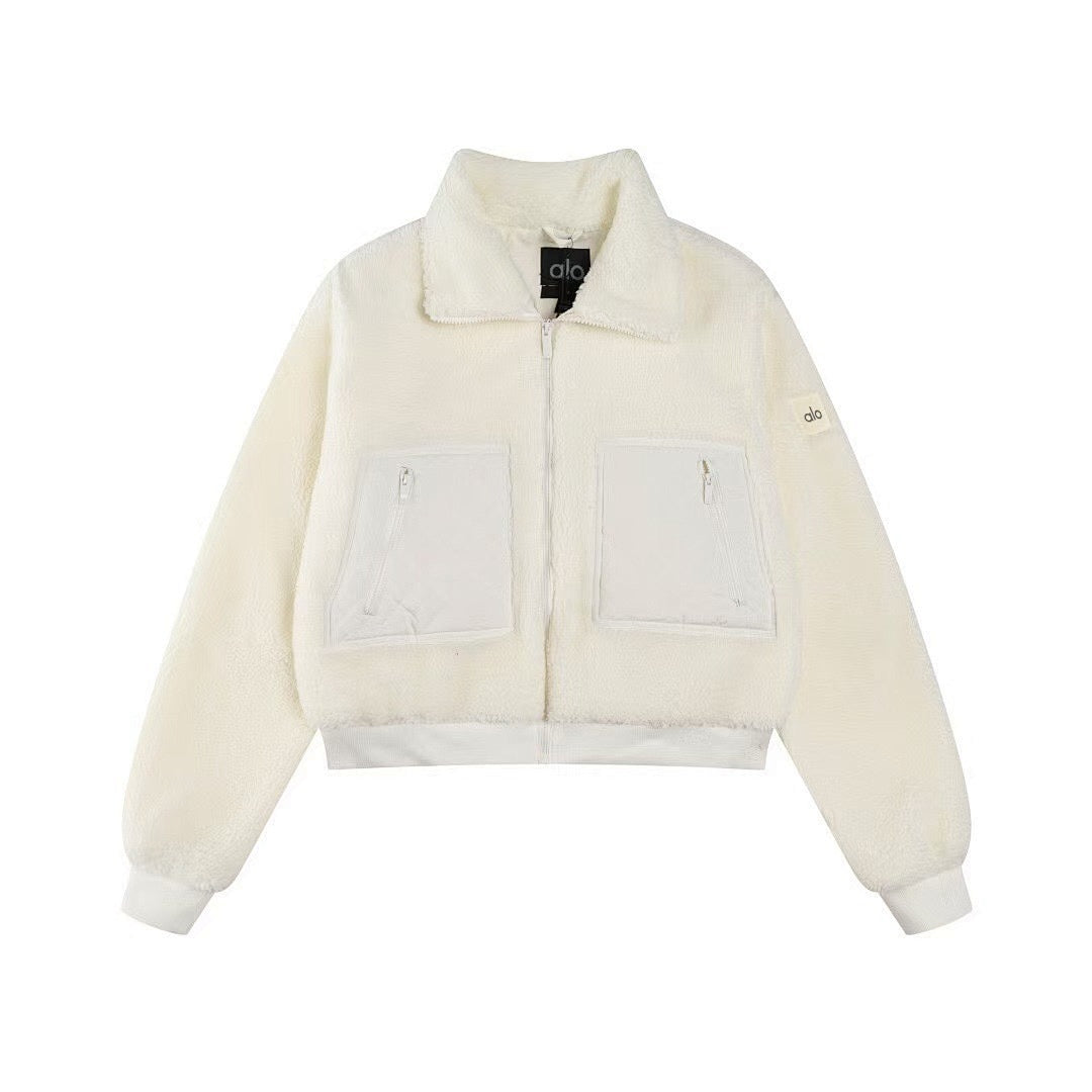 Zip Sherpa Jacket - Ivory