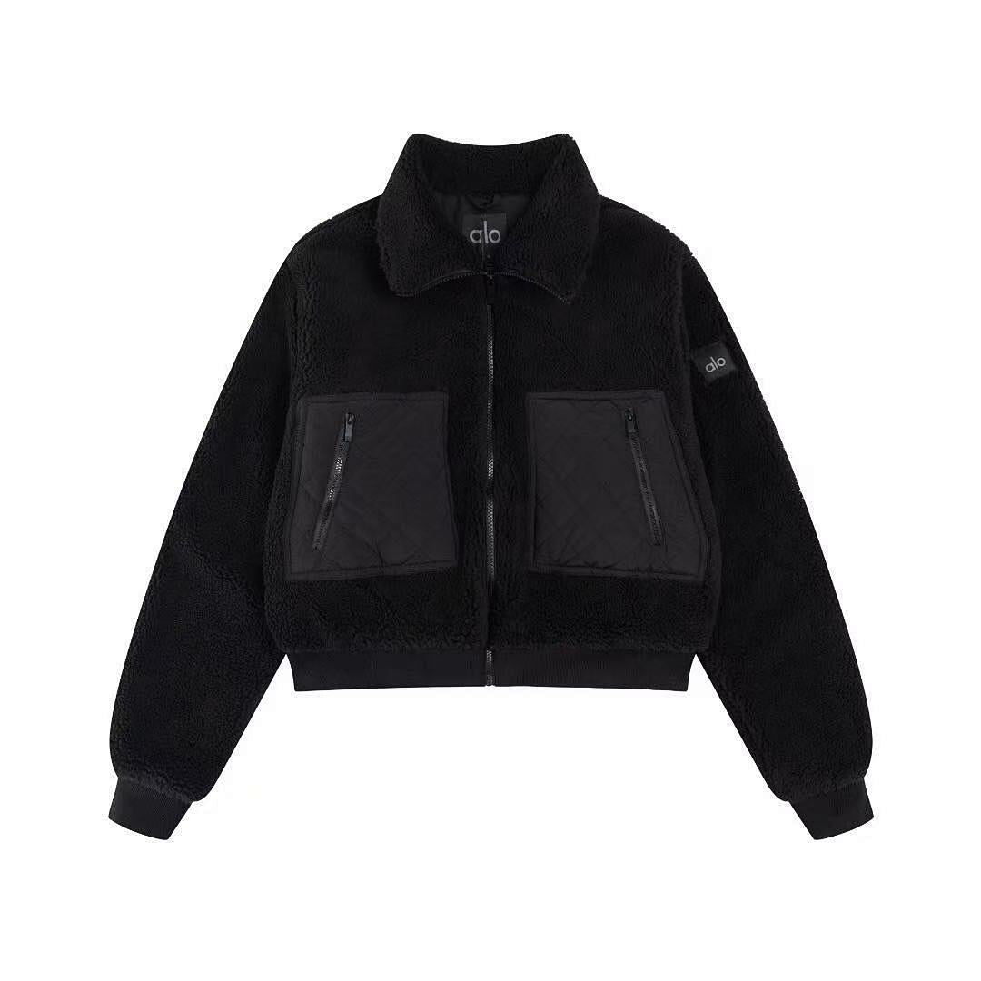 Zip Sherpa Jacket - Black