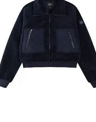 Zip Sherpa Jacket - Navy